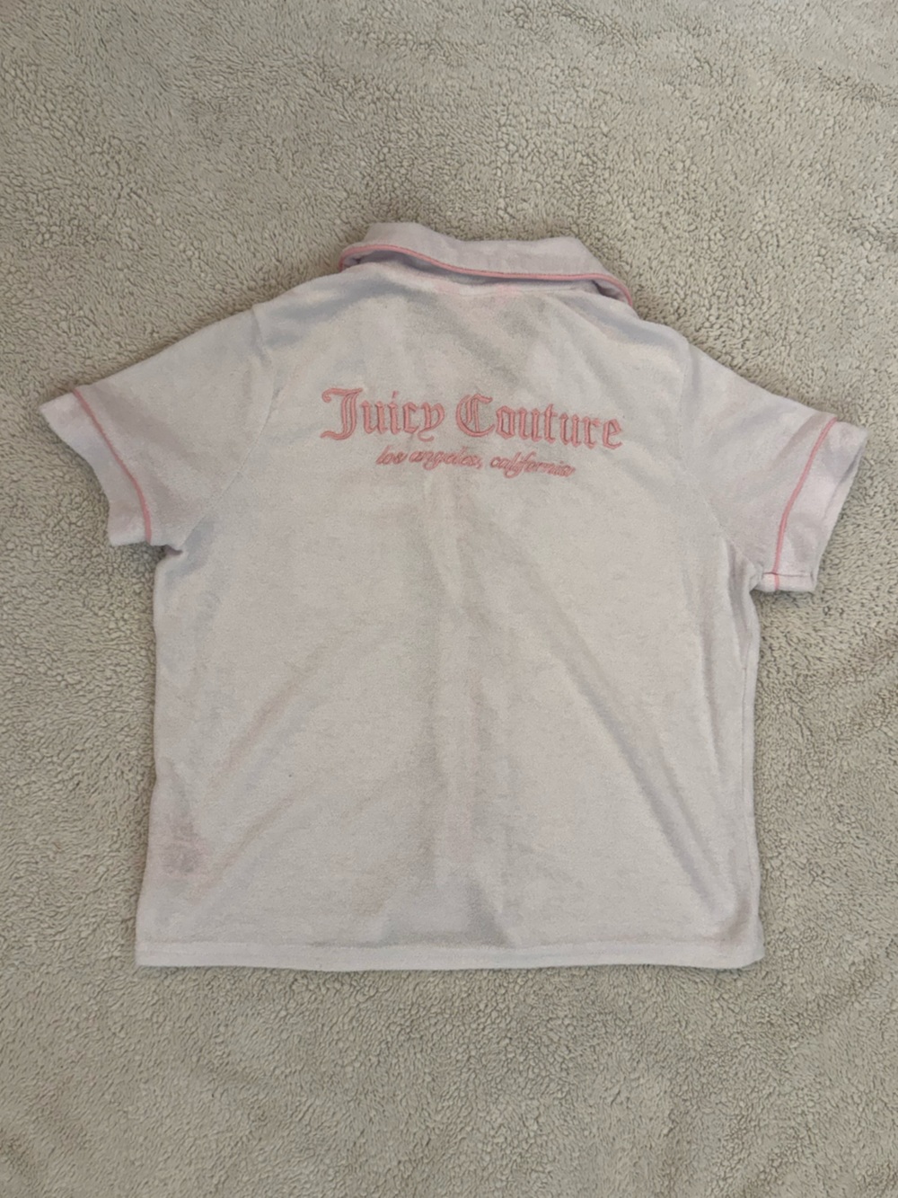 Juicy Couture Los Angeles Short Sleeve Lounge Tee with Pink details